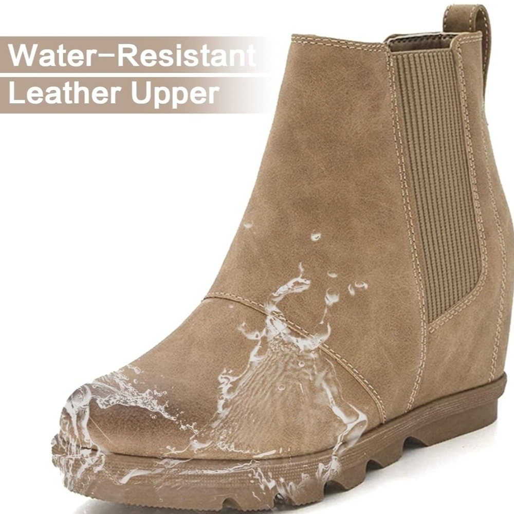 Women's Tan Ankle Boots - Picture 3 of 6